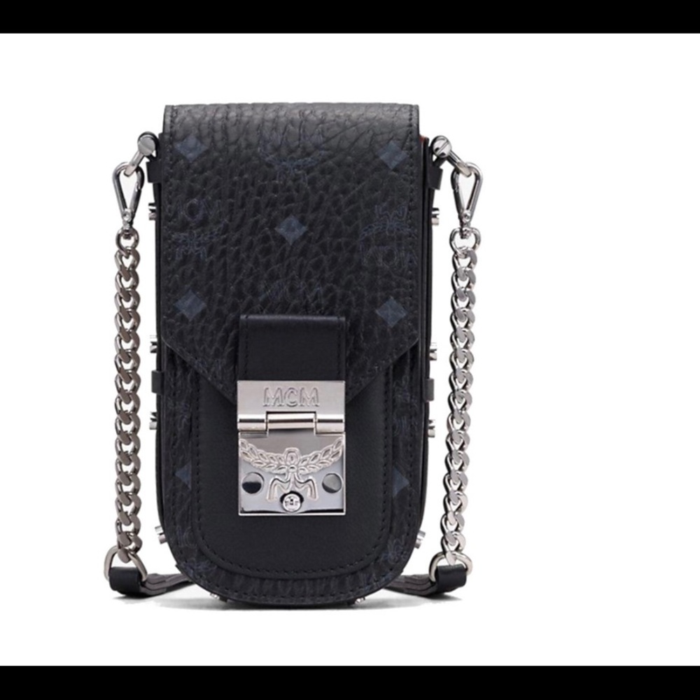 MCM PATRICIA XMINI CROSSBODY IN VISETOS BLACK